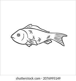 big cartoon fish beautiful for children book art children book coloring image 