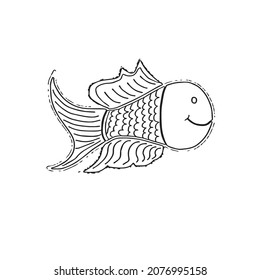 big cartoon fish beautiful for children book art children book coloring image 