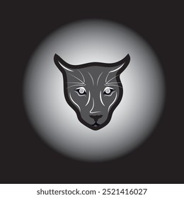 Big Cat face illustration as vector