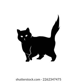 Big Cat silhouette logo design vector illustration