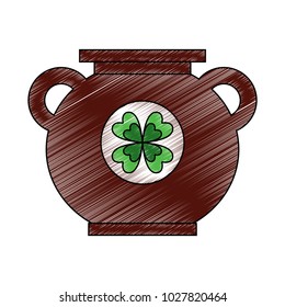 big cauldron with clover sticker image
