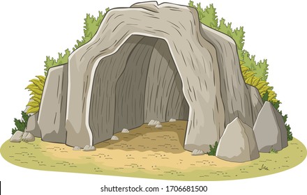 cave entrance drawing
