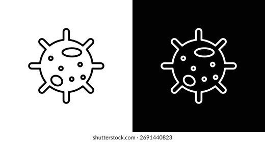 Icono de Big Cellule en ilustración de línea negra. Logotipo del diseño para el App, UI.