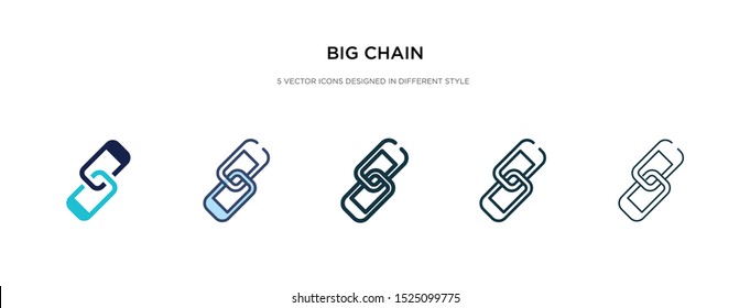 big chain icon in different style vector illustration. two colored and black big chain vector icons designed in filled, outline, line and stroke style can be used for web, mobile, ui