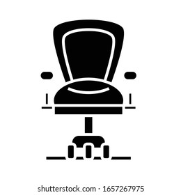 Big chair black icon, concept illustration, vector flat symbol, glyph sign.