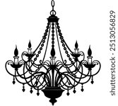 big chandelier multiple vector art