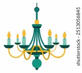 big chandelier multiple vector art