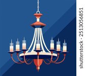 big chandelier multiple vector art