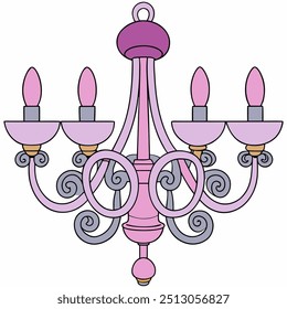 big chandelier multiple vector art