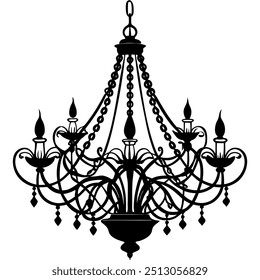 big chandelier multiple vector art