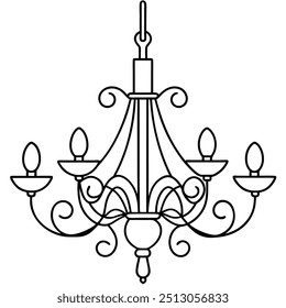 big chandelier multiple vector art