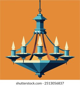 big chandelier multiple vector art