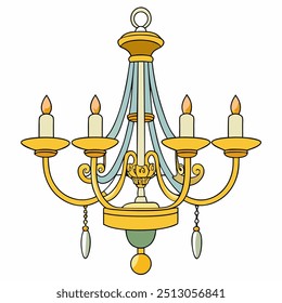 big chandelier multiple vector art