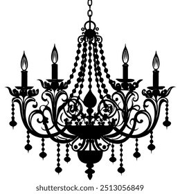 big chandelier multiple vector art