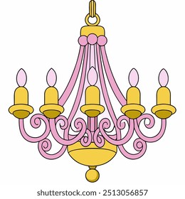 big chandelier multiple vector art