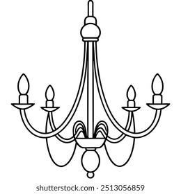 big chandelier multiple vector art