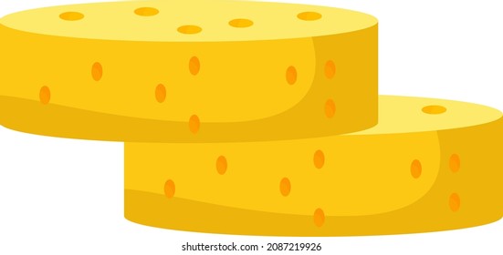 Big cheese, illustration, vector on a white background.