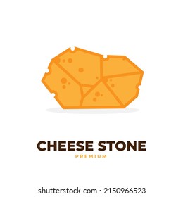 Big cheese slice like stone illustration logo