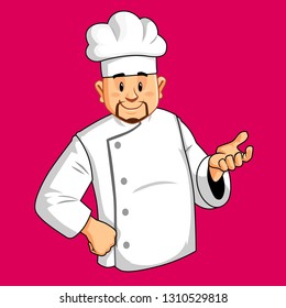 Chef Cooking Bbq Restaurant Hotel Kitchen Stock Vector (Royalty Free ...