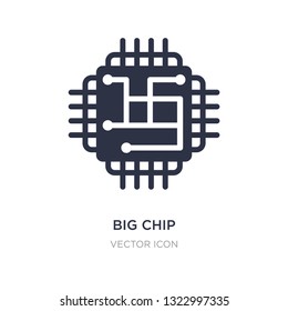 big chip icon on white background. Simple element illustration from Technology concept. big chip sign icon symbol design.