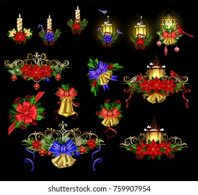 Big Christmas decoration with street light