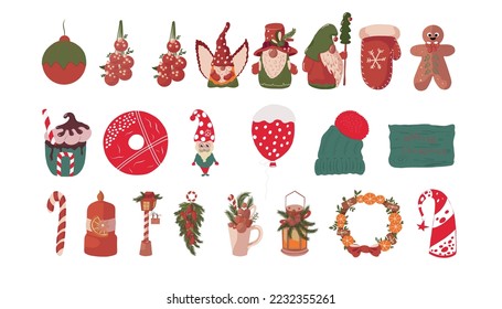 Big Christmas element on a white background