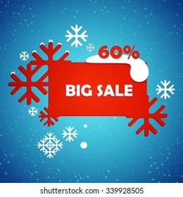 Big Christmas Sale Banner. Concept Vector Illustration
