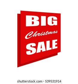 Big christmas sale banner. Red discount poster. Vector, eps10. - Shutterstock ID 539531914