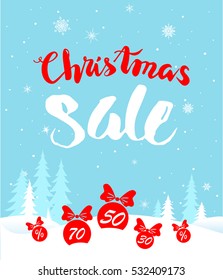 Big Christmas sale. Seasonal sale background for banners, advertising, leaflet, cards, invitation and so on.