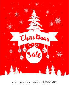 Big Christmas sale. Seasonal sale background for banners, advertising, leaflet, cards, invitation and so on.