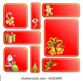 Big christmas set. Isolated objects.