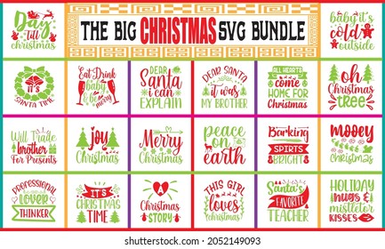 THE BIG CHRISTMAS SVG DESIGN BUNDLE