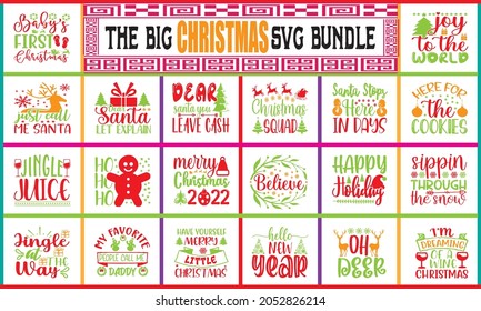 THE BIG CHRISTMAS SVG DESIGN BUNDLE