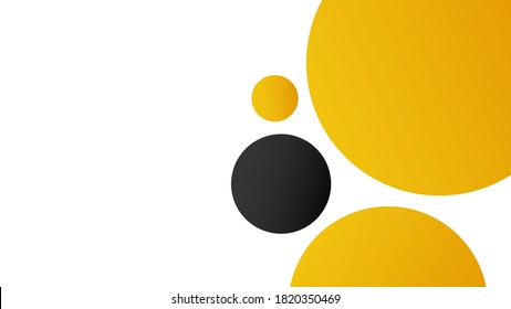 Formas geométricas abstractas de fondo de círculo grande. Elementos geométricos amarillos brillantes en negrita con un concepto de diseño mínimo. Arte creativo para medios sociales, publicidad, web, banner, portada, relacionado con el fondo.