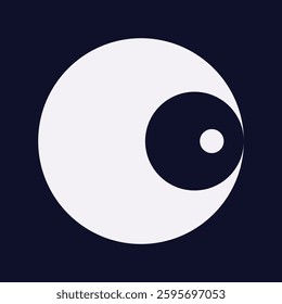 a big circle eye vector illustration flat style