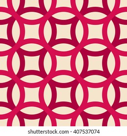 Big circles crossed seamless pattern pink