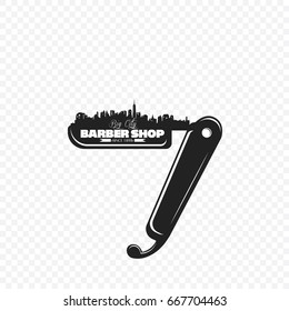 Big City Barber Shop Logo Vector