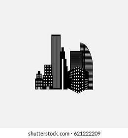 big city flat icon