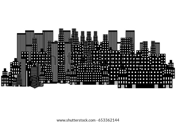 Big City Icon Stock Vector (Royalty Free) 653362144