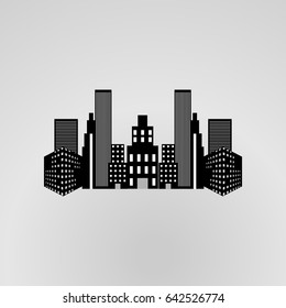 big city icon,vector illustration