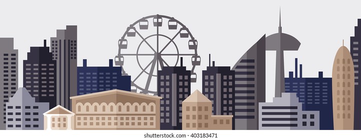 Big city. landscape.