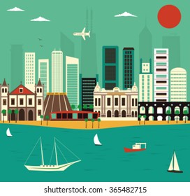 Big city life. Vector