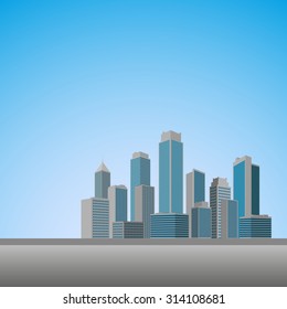 big city sky blue
