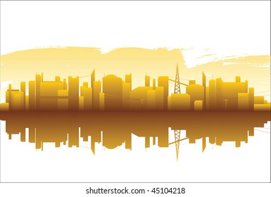 Skyline der Großstadt