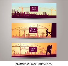 Big city under constructio...g banners for web site