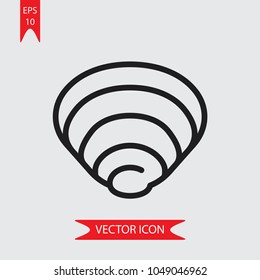 Big clam vector icon