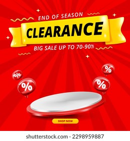 Big clearance sale banner template desing.