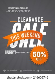 Big clearance sale flyer, banner or template.