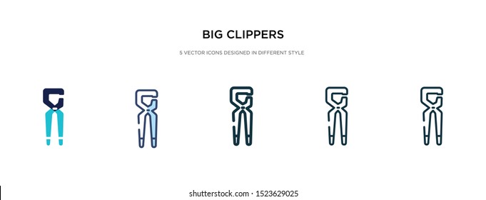 big clippers icon in different style vector illustration. two colored and black big clippers vector icons designed in filled, outline, line and stroke style can be used for web, mobile, ui