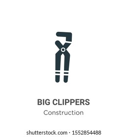 Big clippers vector icon on white background. Flat vector big clippers icon symbol sign from modern construction collection for mobile concept and web apps design.
